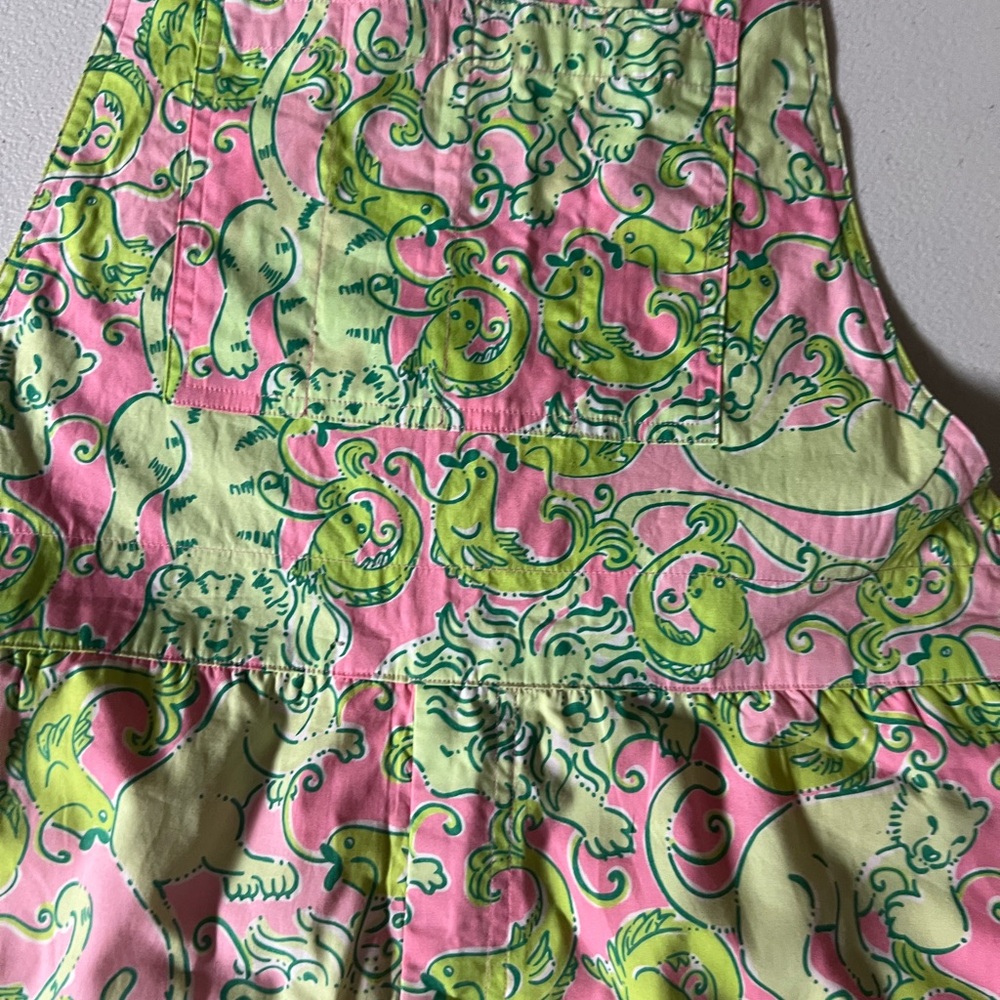 NEW Lilly Pulitzer Pink and Green Patterned overalls XL NEW!!!